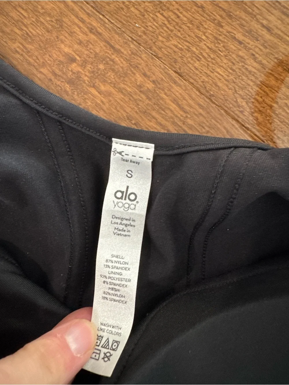 ALO Yoga Black Longline Underwire Bralette